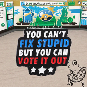 ตลก "คุณไม่สามารถแก้ไขโง่" เข็มกลัดโลหะการ์ตูนพิมพ์ยูวีนิกเกิลสีดำชุบที่มีรูปแบบดอกไม้สำเร็จการศึกษา - Product Image 3