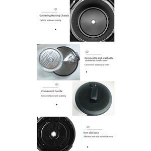 Cocotte Minute Électrique Familiale Neuf de 6L avec Cuve Antiadhésive, Haute Qualité, en Stock, Vente Directe Usine - Product Image 6