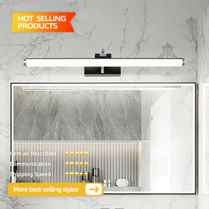 LED Dimmable Linear Vanity Wall Lampen 10W Modern Desgin Long square Brass Color Wall Lamp Bathroom Hallyroom Hotel Wall <b>Sconce</b> - Product Image 2