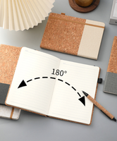 Carnet A5 avec couverture en liège souple et PU, sangle élastique, texture tissu, journal pour le bureau, cadeau d'affaires