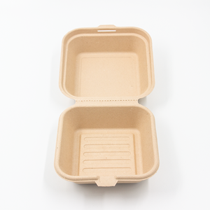 Custom bamboo disposable salad paper box packaging food grade kraft paper box