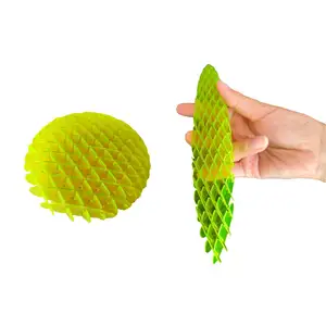 Cute Popping Worm Squeeze Toys Novelty Geometric Finger Slug Kinetic Squishy Sensory Fidget Toys decompression worm toy