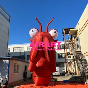 Modèle de <span class=keywords><strong>homard</strong></span> géant gonflable pour publicité de restaurant, ballon mascotte de crabe rouge gonflable pour la décoration des pelouses de parcs - Product Image 6