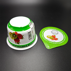 Vaso de Plástico Desechable de 200 ml/200 g para Yogur de <span class=keywords><strong>Fresa</strong></span> y Kiwi <span class=keywords><strong>con</strong></span> Sello de Aluminio - Product Image 3