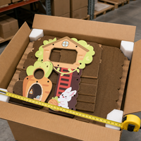 Griffoir multi-niveaux pour chats et lapins Treehouse en carton ondulé haute densité, maisonnette pour grands chats