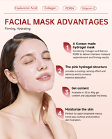 Masque en gel rose au collagène profond PDRN, masque facial coréen pour la réparation, l'hydratation et l'éclat