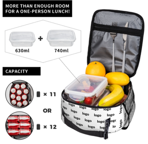 Sac à lunch isotherme en polyester personnalisé, sac isotherme portable pour le travail, l'école, les pique-niques et les voyages - Product Image 5