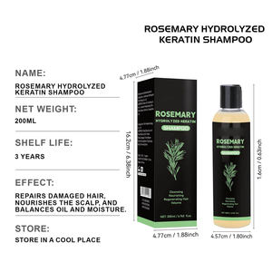 Shampooing Hydralyzeo à la kératine et au romarin, bio, en gros, sous marque privée, nourrissant en profondeur, renforce les cheveux et équilibre la production de sébum - Product Image 4