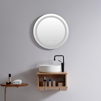 Meubles de salle de bain suspendus à la murale de style italien, petite taille, unités de salle de bain en PVC avec lavabos