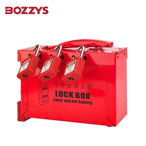 Caja de Seguridad Portátil de Acero BOZZYS OEM para Bloqueo LOTO, Candado Industrial para Puerta con 12 Ranuras para Llaves - Product Image 3