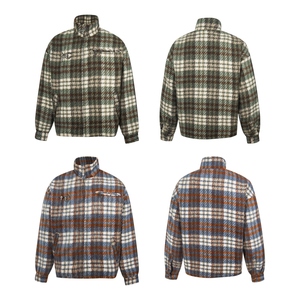 Giacca Invernale a Quadri in Flanella di Alta Qualità per <span class=keywords><strong>Uomo</strong></span>, Moda Americana Streetwear, Giacche <span class=keywords><strong>Oversize</strong></span> in Cotone Stile Thug Club - Product Image 1