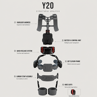 Exosquelette de soutien lombaire portable Y20, capacité de charge de 20 kg, en fibre de carbone ultra-légère, pour opérations industrielles