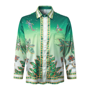 <span class=keywords><strong>Camicia</strong></span> da <span class=keywords><strong>uomo</strong></span> con maniche lunghe da <span class=keywords><strong>uomo</strong></span> <span class=keywords><strong>camicia</strong></span> hawaiana da <span class=keywords><strong>uomo</strong></span> in seta viscosa con stampa Casual da spiaggia - Product Image 1