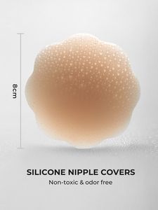 Cubiertas de pezón de silicona hipoalergénicas Almohadillas para el pecho Adhesivo invisible reutilizable Pétalos de pecho Cómodo OEM - Product Image 2