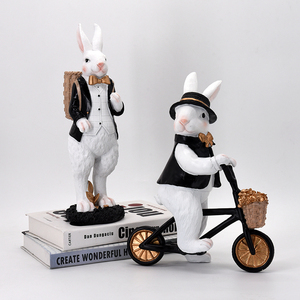 Fête de pâques Décorations Animalières Uniques <span class=keywords><strong>Lapin</strong></span> Sculpture Enfants Chambre Décoration <span class=keywords><strong>Accessoire</strong></span> - Product Image 2