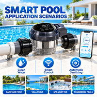 Chlorinateur intelligent à eau salée pour piscines, générateur de chlore à cellule en titane, construction durable en plastique ABS