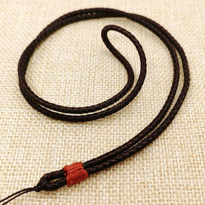 Collana con Corda Spessa 3,5 mm, Fai-da-Te, Semplice, Artigianale, in Poliammide Intrecciata, con Ciondolo in Agata e Cristallo, Gioielli in Argento - Product Image 1