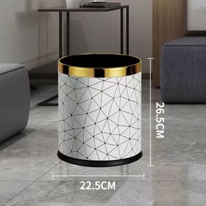 Quảng Châu bán buôn sang trọng thép không gỉ Thùng rác bin lưu trữ kim loại phòng khách sạn Thùng rác có thể - Product Image 3