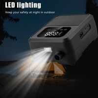 Pompa Udara Elektrik Portabel SUP Micro Mini 20PSI dengan Layar Sentuh, Kompresor Udara Nirkabel untuk Papan SUP, Pompa Tenda