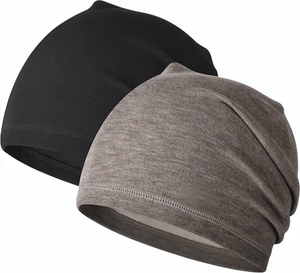 Custom Logo Design Glow in the Dark Polyester Unisex Vintage Warm Beanie Knitted <b>Winter</b> <b>Hat</b> with Solid Pattern and Common Fabric - Product Image 1