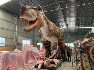 Personalizzato divertente fatto a mano Animatronics modello a grandezza naturale realistico in movimento statue di dinosauri per <span class=keywords><strong>la</strong></span> promozione aziendale - Product Image 2