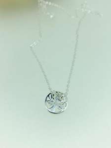 Solid 925 Sterling Silver Minimalist Pendant <b>Necklace</b> Premium Quality Customized <b>Fine</b> Jewelry with Moissanite Gemstone - Product Image 4