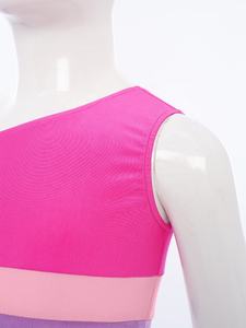 Costumes de danse pour filles de 6 à 16 ans, vêtements de performance, tenue de gymnastique, vêtements de sport, crop top pour gymnastique, vêtements de danse. - Product Image 4