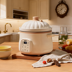 Petit appareil de cuisine pour usage domestique, mijoteuse électrique automatique et manuelle intelligente en céramique de 3,0 L, <span class=keywords><strong>pot</strong></span> à ragoût portable - Product Image 5