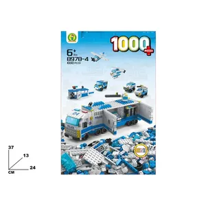 Camion de police à construire, 1000 pièces, ensemble de blocs de construction 6 en 1 pour enfants de 6 ans et plus - Product Image 1