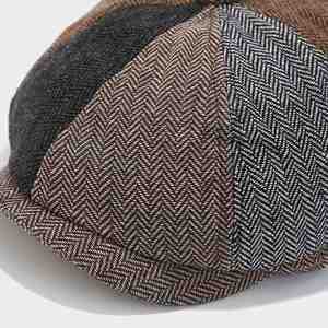 Nouvelles tendances mode automne-hiver 2024 : Bérets britanniques populaires pour hommes et femmes, casquette gavroche à chevrons pour l'extérieur - Product Image 3