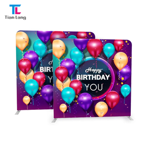 Funda De Almohada portátil TianLang, tela de tensión, tela de tensión en forma de S personalizada, muestra soporte de fondo de evento ajustable con logotipo - Product Image 5