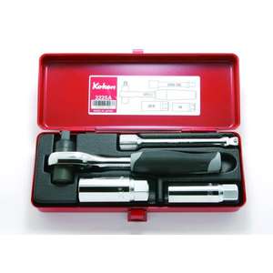 KOKEN - 3225A <b>Ratchet</b> glow plug <b>socket</b> set (4 pcs.) - EAN 4991644214037 <b>RATCHET</b> AND <b>SOCKET</b> SETS 3/8" - Product Image 1