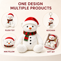 Ours en peluche blanc de Noël personnalisé, fabrication directe d'usine, OEM ODM, fabricant d'animaux en peluche, vente en gros, faible MOQ, peluche amusante