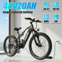 Vélo électrique tout-terrain Aairsk XT90 avec moteur 48V 20AH, pneus de 26 pouces, suspension intégrale, vélo de montagne électrique, vélo de cyclisme