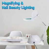 Lampe de lecture et d'inspection électronique à loupe pour salon de beauté, cosmétiques, ongles et cils, modèle ancien
