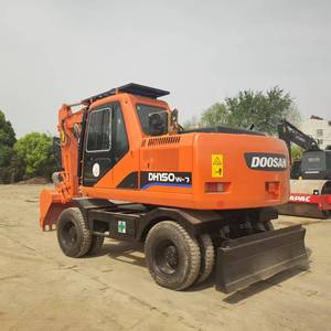 Pelles sur pneus usagées 15 tonnes engins de terrassement excavateur Doosan150W-7 haute performance à faible heure de travail pour la vente à bas prix - Product Image 2