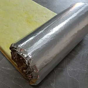 Feuille d'isolation en feuille d'aluminium, revêtement isolant en fibre de verre pour la laine de roche