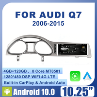 Pantalla HD de 10.25 Pulgadas 1280*480, 4G, 8 Núcleos, CarPlay Integrado, Navegación GPS, Actualización del Panel de Instrumentos para Q7 2006-2015