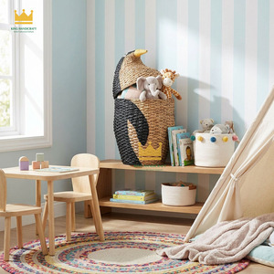 New Design Cute Penguin <b>Storage</b> Basket Eco-friendly Seagrass Basket for <b>Kids</b> Room Decoration for <b>Kid</b> Room Organization - Product Image 5