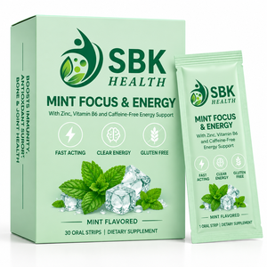 Producto Más Vendido: Tiras Orales de Menta para la Concentración y Energía, con Vitamina C y Zinc para la Salud Digestiva, y Tiras Orales con Vitamina B6 y B12 - Product Image 1