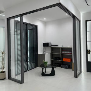 Système <span class=keywords><strong>de</strong></span> coin architectural sans colonne avec cadre robuste/mince et portes pliantes/coulissantes en aluminium pour patio/intérieur - Product Image 3