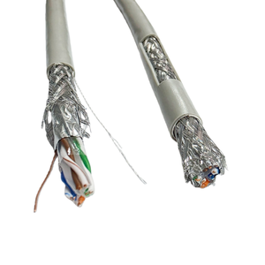 <span class=keywords><strong>SF</strong></span>/<span class=keywords><strong>UTP</strong></span> <span class=keywords><strong>CAT6</strong></span> # Aislamiento PE 23 BC con Lámina de Aluminio y Trenza de Aluminio, Revestimiento de PVC/LSZH - Product Image 1