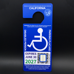 Porta Cartellino per Parcheggio Disabili in PVC, Segnaletica di Sicurezza per Porte o Auto, Supporto per Cartellino Disabili (Cartellino Non Ufficiale) - Product Image 6