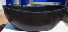Baignoires ovales modernes sur mesure de luxe en marbre noir/jade noir, autoportantes, pour salle de bain, villa, hôtel - Product Image 3