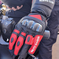 Gants de moto sportifs en cuir de chèvre à doigts entiers et manches longues, compatibles OEM/ODM, coque en fibre de carbone, écran tactile, certifiés CE