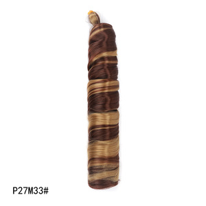 Extensiones de Cabello Sintético Rizado Francés de 28 Pulgadas para Trenzas Africanas, de Alta Temperatura, Trama Única, para Mujeres - Product Image 2