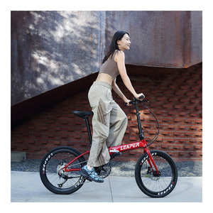 Aleación de aluminio 9 velocidades deportes ocio urbano mujeres hombres disco freno ciudad 22 pulgadas plegable adulto hombre bicicleta plegable con pedales plegables - Product Image 1