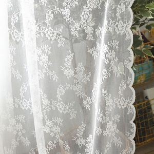 <b>Lace</b> <b>Curtains</b> White Gray Semi Shading Rod Pocket Left Right Biparting Open Translucent Balcony Gauze WX 3200 - Product Image 3