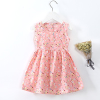 Robe d'été décontractée sans manches en laine écologique unie pour bébés filles de 1 à 5 ans, style thaïlandais, ODM
