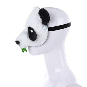 Customized Halloween Carnival Party Props Role Cosplay PU Foam Half Face Dance Funny <strong>Panda</strong> <strong>Mask</strong> - Product Image 4